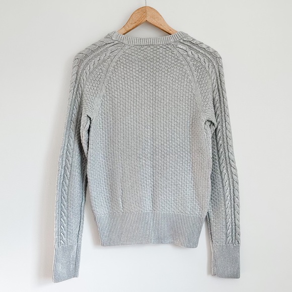 Gap silver foil soft metallic knit sweater S - Picture 3 of 13